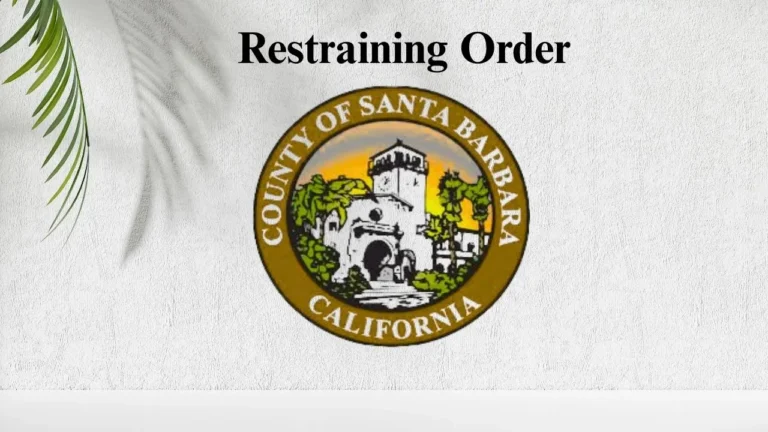 Restraining Order in Santa Barbara County