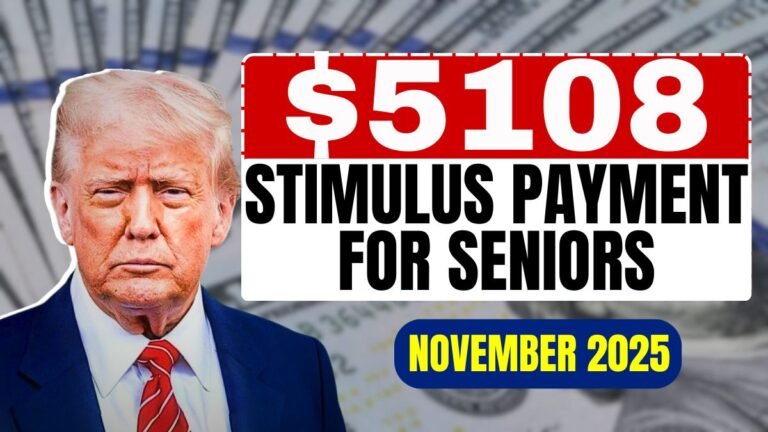 $5108 Stimulus Payment for Seniors – November 2025 Full Payment Schedule