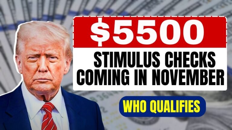 $5500 Stimulus Checks Coming in November 2025 – Who Qualifies & When to Expect Payment