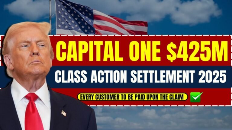 Capital One $425M Class Action Settlement 2025, Every Customer to be Paid Upon the Claim